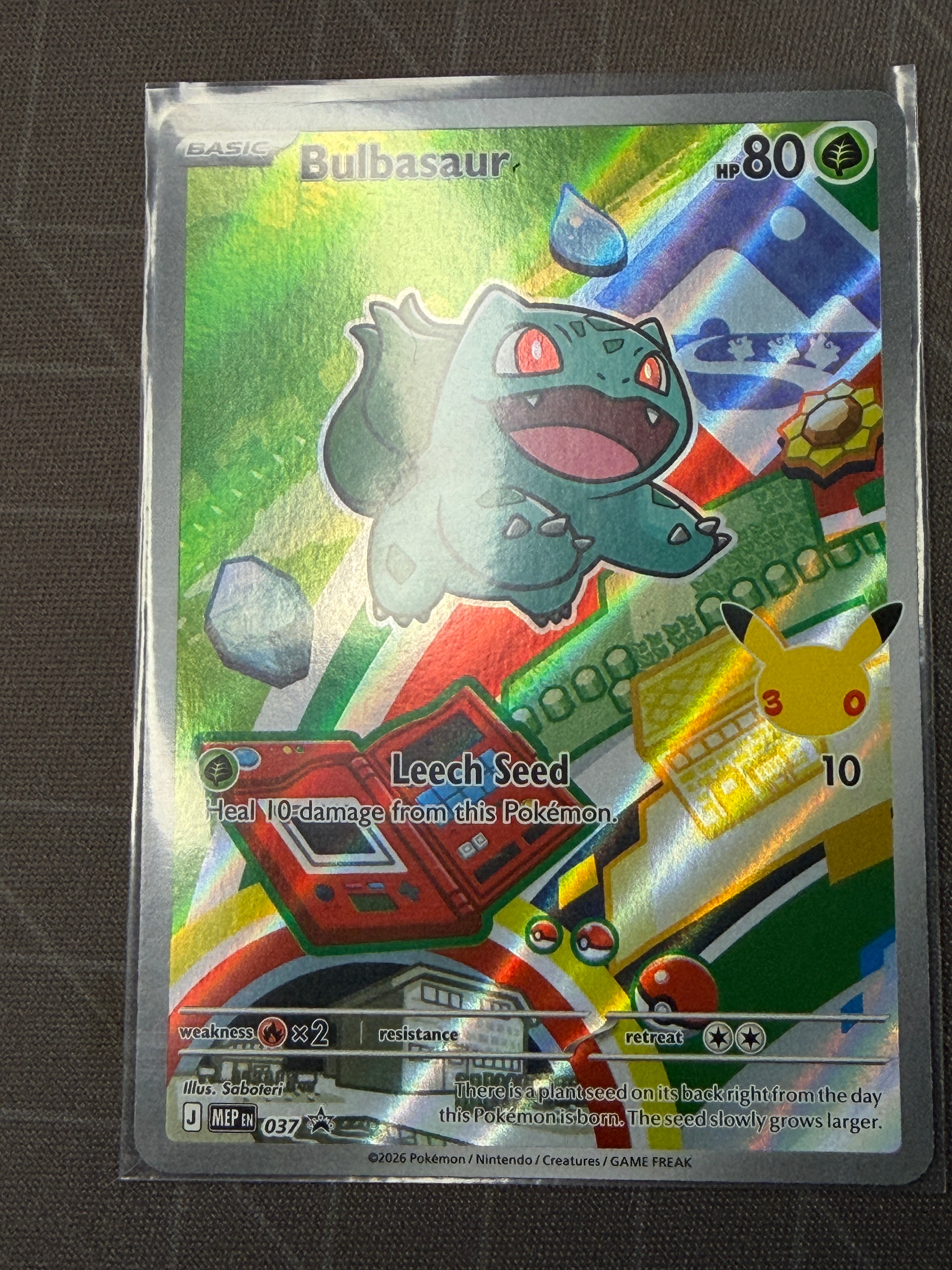 First Partner Illustrations Collection 2026 - Bulbasaur